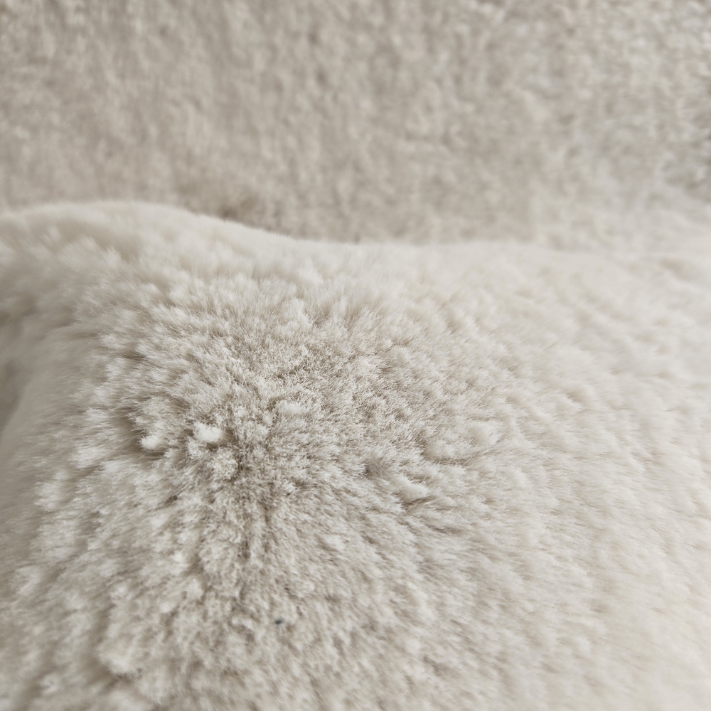 Faux Fur Rectangle Rug, Ivory - Picture 6 of 12
